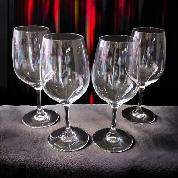 4 Villeroy & Boch Red Wine Glasses NEW Goblets Collection Entree Crystal Clear. - Picture 6 of 13